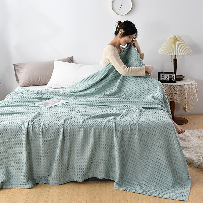 Cotton Waffle Knit Throw, alternate product view